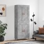 Highboard Betongrau 69,5x34x180 cm Holzwerkstoff Highboard Betongrau 69,5x34x180 cm Holzwerkstoff