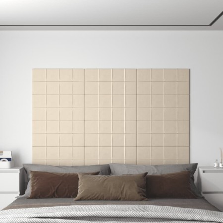 vidaXL Wandpaneele 12 Stk. Creme 60x30 cm Samt 2,16 m²
