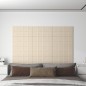 vidaXL Wandpaneele 12 Stk. Creme 60x30 cm Samt 2,16 m² vidaXL Wandpaneele 12 Stk. Creme 60x30 cm Samt 2,16 m²