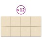 vidaXL Wandpaneele 12 Stk. Creme 60x30 cm Samt 2,16 m² vidaXL Wandpaneele 12 Stk. Creme 60x30 cm Samt 2,16 m²