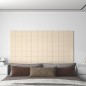 vidaXL Wandpaneele 12 Stk. Creme 60x15 cm Samt 1,08 m² vidaXL Wandpaneele 12 Stk. Creme 60x15 cm Samt 1,08 m²