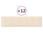 vidaXL Wandpaneele 12 Stk. Creme 60x15 cm Samt 1,08 m² vidaXL Wandpaneele 12 Stk. Creme 60x15 cm Samt 1,08 m²