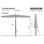 Madison Sonnenschirm Delos Luxe 300x200 cm Grau PAC5P014 Madison Sonnenschirm Delos Luxe 300x200 cm Grau PAC5P014