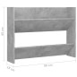 vidaXL Wand-Schuhschrank Betongrau 80x18x60 cm Holzwerkstoff vidaXL Wand-Schuhschrank Betongrau 80x18x60 cm Holzwerkstoff