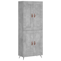 Highboard Betongrau 69,5x34x180 cm Holzwerkstoff