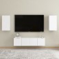 4-tlg. TV-Schrank-Set Weiß Holzwerkstoff 4-tlg. TV-Schrank-Set Weiß Holzwerkstoff
