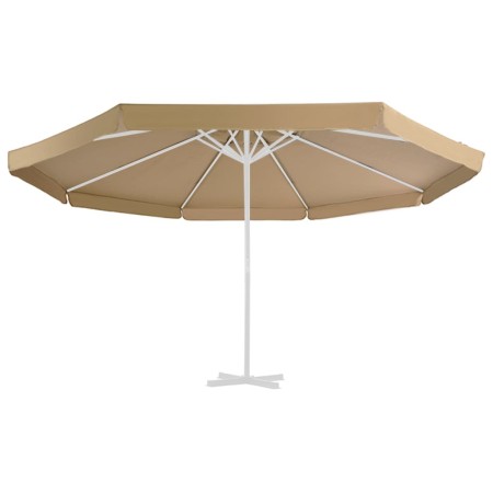 vidaXL Ersatzbezug für Sonnenschirm Taupe 500 cm