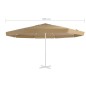 vidaXL Ersatzbezug für Sonnenschirm Taupe 500 cm vidaXL Ersatzbezug für Sonnenschirm Taupe 500 cm