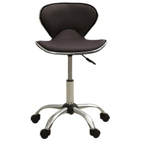 vidaXL Friseur Rollhocker Braun Kunstleder