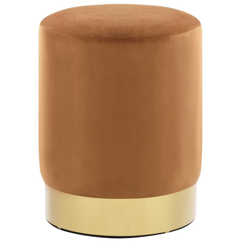 vidaXL Hocker Braun und Golden Samt vidaXL Hocker Braun und Golden Samt