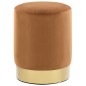 vidaXL Hocker Braun und Golden Samt vidaXL Hocker Braun und Golden Samt