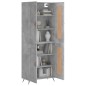 Highboard Betongrau 69,5x34x180 cm Holzwerkstoff Highboard Betongrau 69,5x34x180 cm Holzwerkstoff