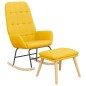 vidaXL Schaukelsessel mit Hocker Senfgelb Stoff vidaXL Schaukelsessel mit Hocker Senfgelb Stoff