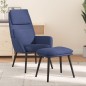 vidaXL Relaxsessel mit Hocker Blau Stoff vidaXL Relaxsessel mit Hocker Blau Stoff