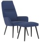 vidaXL Relaxsessel mit Hocker Blau Stoff vidaXL Relaxsessel mit Hocker Blau Stoff