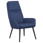 vidaXL Relaxsessel mit Hocker Blau Stoff vidaXL Relaxsessel mit Hocker Blau Stoff