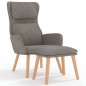 vidaXL Relaxsessel mit Hocker Hellgrau Samt vidaXL Relaxsessel mit Hocker Hellgrau Samt