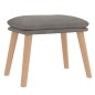 vidaXL Relaxsessel mit Hocker Hellgrau Samt vidaXL Relaxsessel mit Hocker Hellgrau Samt