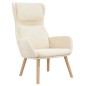 vidaXL Relaxsessel mit Hocker Cremeweiß Samt vidaXL Relaxsessel mit Hocker Cremeweiß Samt