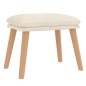 vidaXL Relaxsessel mit Hocker Cremeweiß Samt vidaXL Relaxsessel mit Hocker Cremeweiß Samt