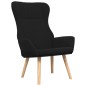 vidaXL Relaxsessel mit Hocker Schwarz Stoff vidaXL Relaxsessel mit Hocker Schwarz Stoff