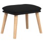 vidaXL Relaxsessel mit Hocker Schwarz Stoff vidaXL Relaxsessel mit Hocker Schwarz Stoff
