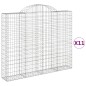 vidaXL Gabionen mit Hochbogen 11 Stk 200x30x160/180cm Verzinktes Eisen vidaXL Gabionen mit Hochbogen 11 Stk 200x30x160/180cm Verzinktes Eisen