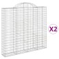 vidaXL Gabionen mit Hochbogen 2 Stk. 200x30x180/200cm Verzinktes Eisen vidaXL Gabionen mit Hochbogen 2 Stk. 200x30x180/200cm Verzinktes Eisen