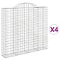 vidaXL Gabionen mit Hochbogen 4 Stk. 200x30x180/200cm Verzinktes Eisen vidaXL Gabionen mit Hochbogen 4 Stk. 200x30x180/200cm Verzinktes Eisen