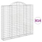 vidaXL Gabionen mit Hochbogen 14Stk. 200x30x180/200cm Verzinktes Eisen vidaXL Gabionen mit Hochbogen 14Stk. 200x30x180/200cm Verzinktes Eisen