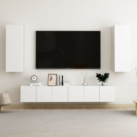 5-tlg. TV-Schrank-Set Weiß Holzwerkstoff