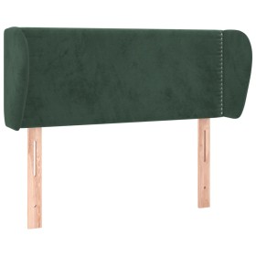 vidaXL Kopfteil mit Ohren Dunkelgrün 93x23x78/88 cm Samt