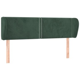 vidaXL Kopfteil mit Ohren Dunkelgrün 147x23x78/88 cm Samt