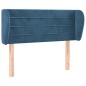 vidaXL Kopfteil mit Ohren Dunkelblau 83x23x78/88 cm Samt