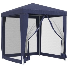 vidaXL Partyzelt mit 4 Mesh-Seitenwänden Blau 2x2 m HDPE
