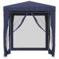 vidaXL Partyzelt mit 4 Mesh-Seitenwänden Blau 2x2 m HDPE vidaXL Partyzelt mit 4 Mesh-Seitenwänden Blau 2x2 m HDPE