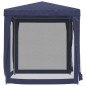 vidaXL Partyzelt mit 4 Mesh-Seitenwänden Blau 2x2 m HDPE vidaXL Partyzelt mit 4 Mesh-Seitenwänden Blau 2x2 m HDPE