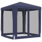 vidaXL Partyzelt mit 4 Mesh-Seitenwänden Blau 2x2 m HDPE vidaXL Partyzelt mit 4 Mesh-Seitenwänden Blau 2x2 m HDPE
