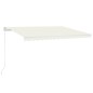 vidaXL Markise Manuell Einziehbar mit LED 450x350 cm Creme vidaXL Markise Manuell Einziehbar mit LED 450x350 cm Creme