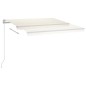 vidaXL Markise Manuell Einziehbar mit LED 450x350 cm Creme vidaXL Markise Manuell Einziehbar mit LED 450x350 cm Creme
