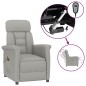 Massagesessel Elektrisch Hellgrau Wildleder-Optik Massagesessel Elektrisch Hellgrau Wildleder-Optik