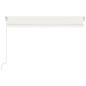 vidaXL Markise Manuell Einziehbar mit LED 450x350 cm Creme vidaXL Markise Manuell Einziehbar mit LED 450x350 cm Creme