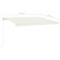 vidaXL Markise Manuell Einziehbar mit LED 450x350 cm Creme vidaXL Markise Manuell Einziehbar mit LED 450x350 cm Creme