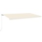 vidaXL Markise Manuell Einziehbar mit LED 600x300 cm Creme vidaXL Markise Manuell Einziehbar mit LED 600x300 cm Creme