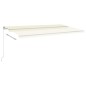 vidaXL Markise Manuell Einziehbar mit LED 600x300 cm Creme vidaXL Markise Manuell Einziehbar mit LED 600x300 cm Creme