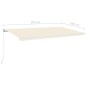 vidaXL Markise Manuell Einziehbar mit LED 600x300 cm Creme vidaXL Markise Manuell Einziehbar mit LED 600x300 cm Creme
