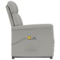 Massagesessel Elektrisch Hellgrau Wildleder-Optik Massagesessel Elektrisch Hellgrau Wildleder-Optik
