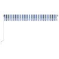 vidaXL Markise Manuell Einziehbar mit LED 500x350 cm Blau und Weiß vidaXL Markise Manuell Einziehbar mit LED 500x350 cm Blau und Weiß
