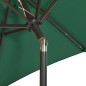 vidaXL Sonnenschirm mit LED-Leuchten Grün 200x211 cm Aluminium vidaXL Sonnenschirm mit LED-Leuchten Grün 200x211 cm Aluminium