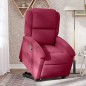 vidaXL Relaxsessel mit Aufstehhilfe Weinrot Samt vidaXL Relaxsessel mit Aufstehhilfe Weinrot Samt